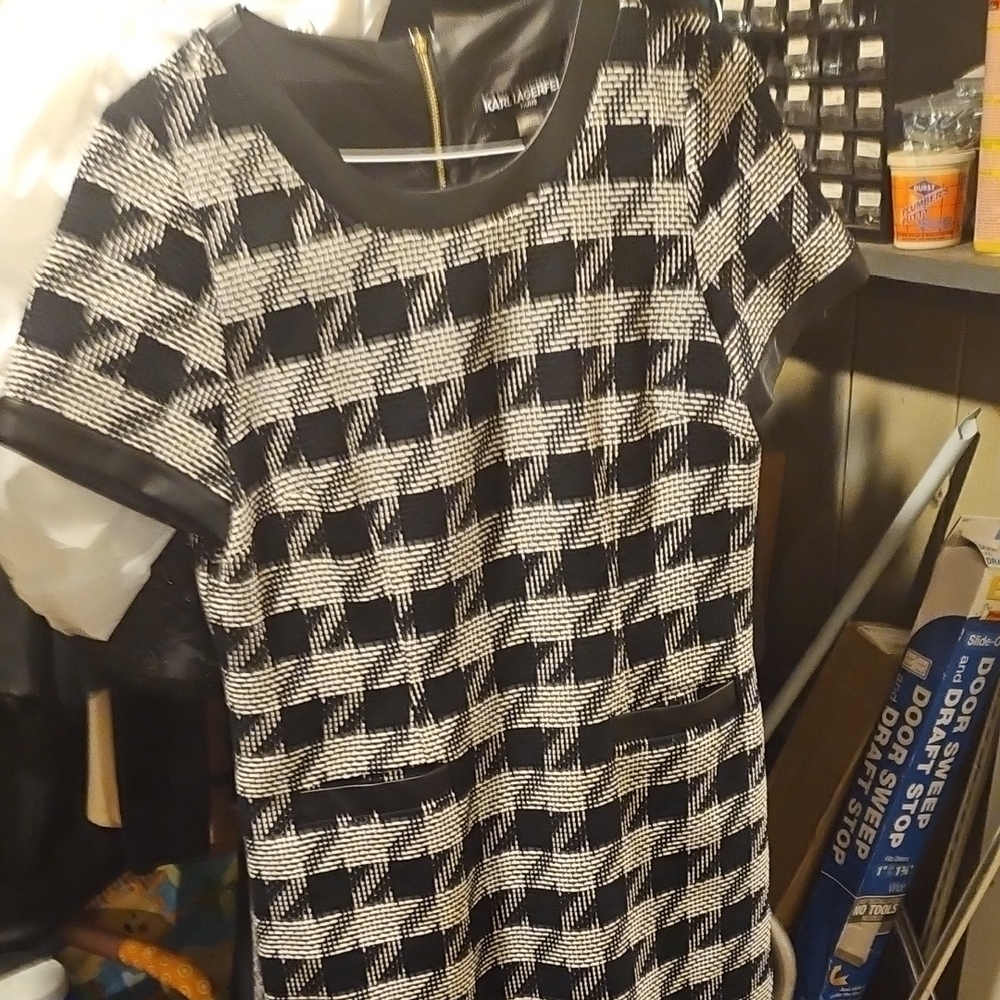 Black and White Patterned Dress